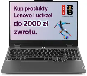 Lenovo LOQ 15AHP9 šedá / Notebook / 15.6" FHD / AMD Ryzen 7 7445HS 3.55GHz / 16GB / 512GB SSD / RTX 4050 6GB / Bez OS