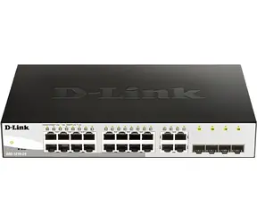 D-Link DGS-1210-20 / Smart switch / 16x gigabit RJ45 / 4x combo RJ45/SFP / bez ventilátoru