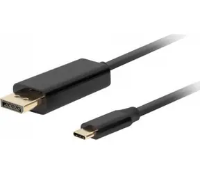 Lanberg CA-CMDP-10CU-0018-BK černá / Kabel USB-C na DisplayPort / 1.2m