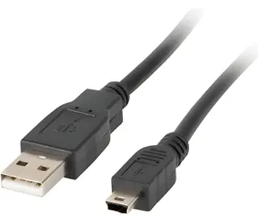 Lanberg CA-USBK-10CC-0003-BK / Kabel USB / USB-A (M) - Mini USB (M) / 0.3 m / černá