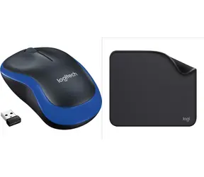 Logitech M185 modrá + Studio Series grafitová / Sada / Bezdrátová optická myš + příslušenství