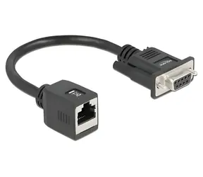 Delock DB9 zásuvka - RJ45 zásuvka / Sériový adaptér / RS-232, RS-422, RS-485