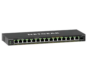 NETGEAR GS316EP-100PES / Switch / 15x Gigabit PoE+ / 1x SFP / 180W / Managed