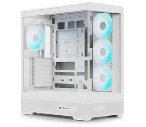 Aerocool P500B Digi bílá / Skříň / Midi Tower / ATX / ARGB / 2x tvrzené sklo / bez zdroje