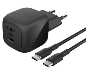 Belkin BOOST CHARGE charger černá / nabíječka USB-C / 45W / PD / PPS / s kabelem USB-C