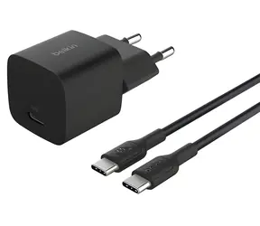 Belkin BOOST CHARGE charger černá / nabíječka USB-C / 25W / PD / PPS / s 1m kabelem USB-C