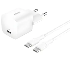 Belkin BOOST CHARGE charger bílá / Nabíječka USB-C / 25W / PD / PPS / s 1m kabelem USB-C
