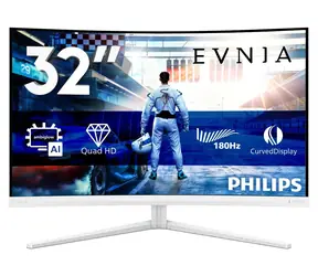 31.5" Philips 32M2C5501 bílá / Monitor / Curved Fast VA / QHD 2560×1440 / 180Hz / 1ms / Ambiglow