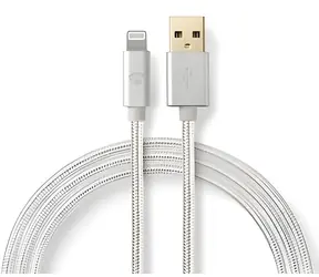 Nedis Lightning kabel 1 m / Datový kabel / USB-A (M) - Lightning 8-pin (M) / USB 2.0 / 480 Mbps / pozlacené konektory