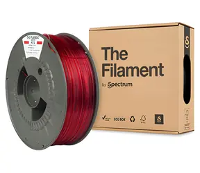 The Filament PETG transparentní červená / Struna pro 3D tiskárnu / 1,75 mm / 1 kg
