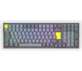 Endorfy Celeris 1800 DE šedá / Herní klávesnice / mechanická / Endorfy Yellow by Gateron / 2,4 GHz / BT / USB