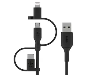 Belkin BOOST CHARGE kabel USB-A na Lightning + Micro USB + USB-C / 1,2m