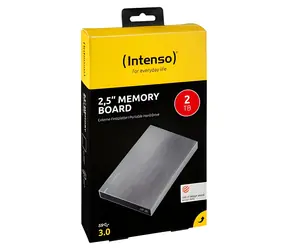 INTENSO Memory Board 2TB antracitová / Externí disk / 2.5" / USB 3.2 Gen 1 / R:85MB/s / W:75MB/s