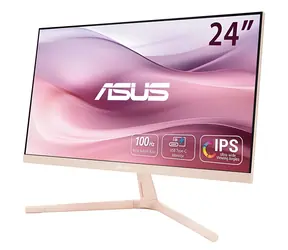 23.8" ASUS VU249CFE-P růžová/béžová / Monitor / IPS / Full HD / 100 Hz / USB-C / Adaptive-Sync