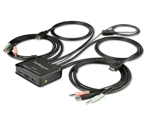 StarTech 2-Port HDMI KVM Switch černá / KVM přepínač / 4K 60Hz / USB / nezávislý na OS