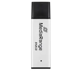MediaRange MR1904 512GB stříbrná/černá / Flash disk / USB-A 3.2 Gen 1 / čtení: 250 MB/s / zápis: 160 MB/s