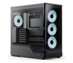 Aerocool P500A-BK-v1 černá / Skříň / Midi Tower / ATX / temperované sklo / ARGB / bez zdroje