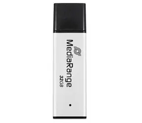 MediaRange MR1900 32GB stříbrná/černá / Flash disk / USB-A 3.2 Gen 1 / čtení: 130 MB/s / zápis: 65 MB/s