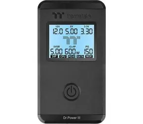 Thermaltake Dr. Power III černá / Tester napájecích zdrojů / ATX12V v3.1 / LCD / PCIe Gen 5.1