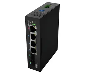 Lanberg ILGE-4P-2S-90 / Switch průmyslový / 4x 1Gb PoE / 2x SFP / DIN / 90 W
