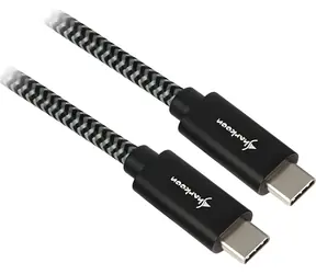 Sharkoon USB-C - USB-C černá/šedá / USB kabel / USB 3.2 Gen 2 / Opletený / 1 m
