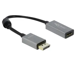DeLock 66436 černá / Adaptér / DisplayPort 1.4 (M) - HDMI (F) / 4K 60 Hz / aktivní / HDR
