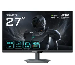 27" GIGABYTE G27Q20 černá / Monitor / SS-IPS / QHD 2560×1440 / 200 Hz / 0,5 ms / 1000:1 / 350 cd/m2 / 2× HDMI + DP