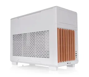Thermaltake TR200 WS bílá, dřevo / Micro ATX / 5,25" šachta / AIO 360 mm / 2x USB-A 3.2 / 1x USB-C 3.2 / bez zdroje