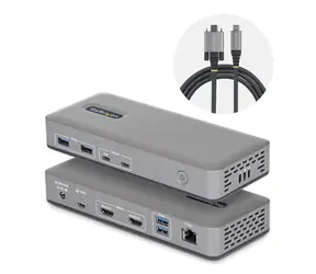 StarTech USB-C Dual HDMI Docking Station / Dokovací stanice / 2x HDMI / PD 100W / 4x USB 3.2 / 2x USB-C / RJ-45