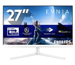 27" Philips Evnia 27M2N5901A bílá / Fast IPS / 3840 x 2160 / 160Hz / 0,5ms / 450cd / HDMI 2.1 / DP / USB-C / REPRO