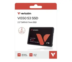 Verbatim Vi550 S3 2 TB / SSD / 2,5" / SATA III / čtení 550 MB/s / zápis 500 MB/s / MTBF 2 mil. h