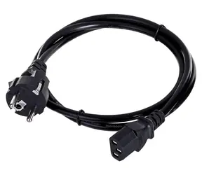 SAVIO CL-138 černá / Napájecí kabel / IEC C13 (M) - Type E (F) / 1,2 m