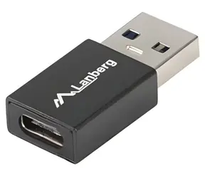 Lanberg USB-C (F) - USB-A (M) černá / Adaptér / USB 3.1