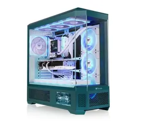 Thermaltake View 600 TG teal / E-ATX / 2x USB-A 3.2 / 1x USB-C 3.2 / bez zdroje / průhledná bočnice