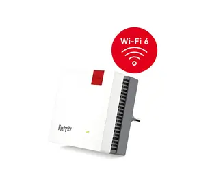 AVM FRITZ! Repeater 1200 AX / Repeater / Wi-Fi 6 / 3000 Mbit/s / 2.4 GHz + 5 GHz / 1x Gigabit LAN