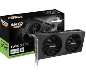 Inno3D GeForce RTX 5060 TWIN X2 OC V2 / Grafická karta / 2527 MHz / 8GB GDDR7 / 128-bit / 1x HDMI + 3x DP / 550W