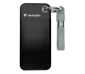 Verbatim Pocket SSD 128 GB černá/šedá / Externí SSD / USB-C 3.2 Gen 2 / R: 1000 MB/s / W: 1000 MB/s