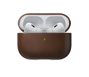 Nomad Modern Leather Case hnědá / Pouzdro / Apple AirPods Pro 2 / kůže