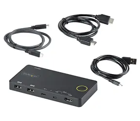 StarTech / KVM přepínač / 2-portový / USB-C hybrid / HDMI 2.0 / 4K 60Hz