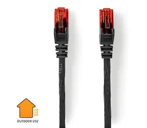 Nedis UTP CAT6 30m černá / Síťový kabel / venkovní / RJ45-RJ45 / PE