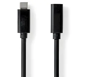 Nedis USB-C (M) - USB-C (F) 3.2 Gen1 2m černá / Prodlužovací kabel / 60 W / 5 Gbps / 4K 60Hz
