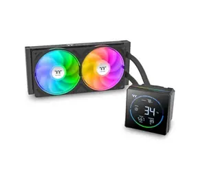 Thermaltake TH240 S V3 ARGB černá / AIO vodní chladič CPU / 2x 120 mm / 2500 RPM / 37,8 dB / 85,29 CFM / LCD displej