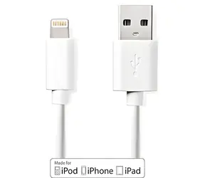 Nedis Lightning 2 m bílá / Datový kabel / USB-A 2.0 - Lightning 8-pin / 480 Mbps