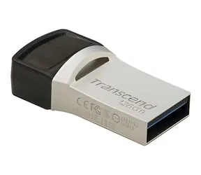 Transcend JetFlash 890S 128GB stříbrná / Flash disk / USB 3.2 Gen 1 / USB-C + USB-A / OTG