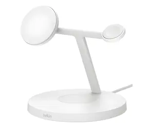 Belkin Qi2 bílá / Bezdrátová nabíjecí stanice 3v1 / iPhone, Apple Watch & AirPods / 15W