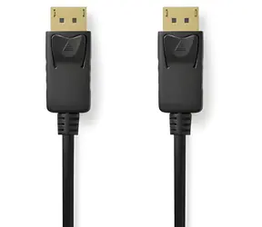 Nedis DisplayPort kabel 3 m černý / Kabel DisplayPort / 8K/60Hz / Pozlacené konektory / Kulatý plášť PVC