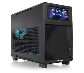 Thermaltake TR200 černá / Micro ATX / 2× USB-A 3.2 Gen 1 / 1× USB-C 3.2 Gen 2 / Bez zdroje / AIO 360 mm
