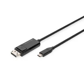 Digitus AK-300334-020-S černá / Redukce USB-C na DisplayPort / 2 m / DisplayPort 1.4 / 8K 30Hz / 4K 144Hz