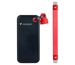 Verbatim Pocket SSD 1TB černo-červená / Externí disk / USB-C 3.2 Gen 2 / R: 1000 MB/s / W: 1000 MB/s