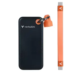 Verbatim Pocket SSD černo-oranžová / Externí disk / 2 TB / USB-C 3.2 Gen 2 / 1000 MB/s čtení / 1000 MB/s zápis